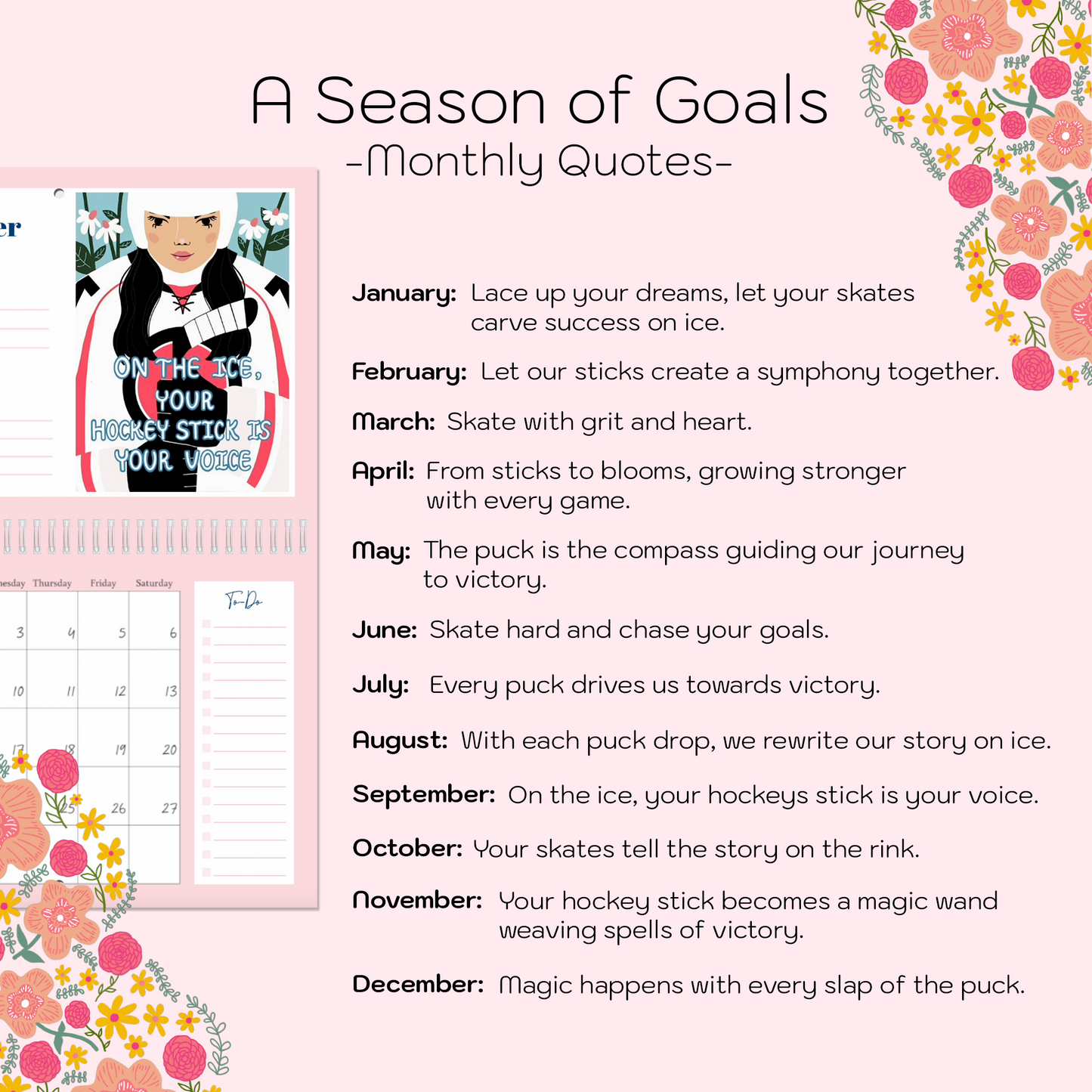 Hockey Calendar - A Season Of Goals