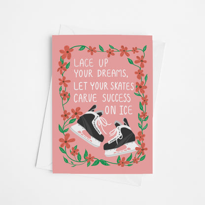 Lace Up Your Dreams Greeting Card